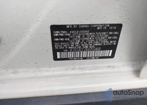 2019 Subaru Crosstrek 2.0I Premium z USA, uszkodzony, nr VIN JF2GTACC2KH255868